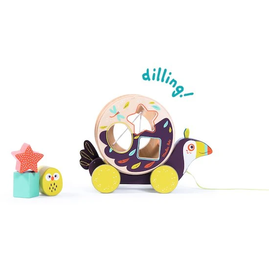 Moulin Roty Toucan Boîte à Formes à Tirer Dans La Jungle 2 Moulin Roty Toucan Boîte à Formes à Tirer Dans La Jungle – Image 2