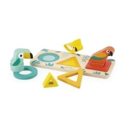 Janod Jeu De Formes à Empiler Oiseaux Tropicaux -Moulin Roty Soldes 3700217382667 3700217382667 4BaseMedia 550Wx550H