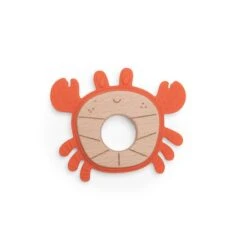 Moulin Roty Anneau De Dentition Bois Et Silicone Crabe