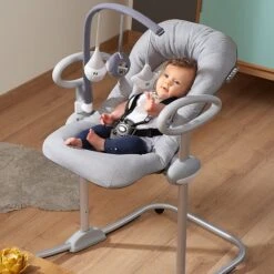 Beaba Transat Up & Down III -Moulin Roty Soldes beabatransatheathergrey 3384349150204 7BaseMedia 550Wx550H